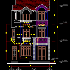 Bản vẽ thiết kế Biệt thự 8x16m