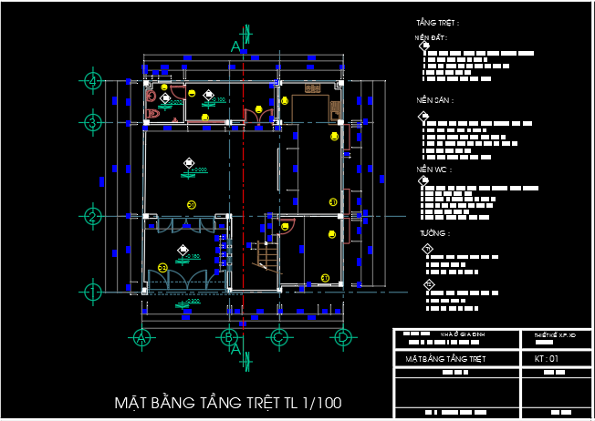 Bản vẽ thiết kế Biệt thự (9,5 X 9,5m) FULL