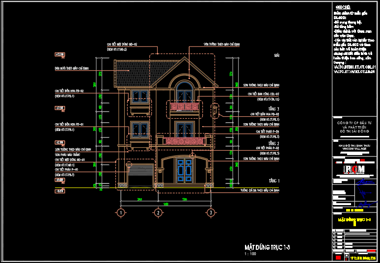 Bản vẽ thiết kế biệt thự đơn lập khu Vinhomes Riverside Sài Đồng