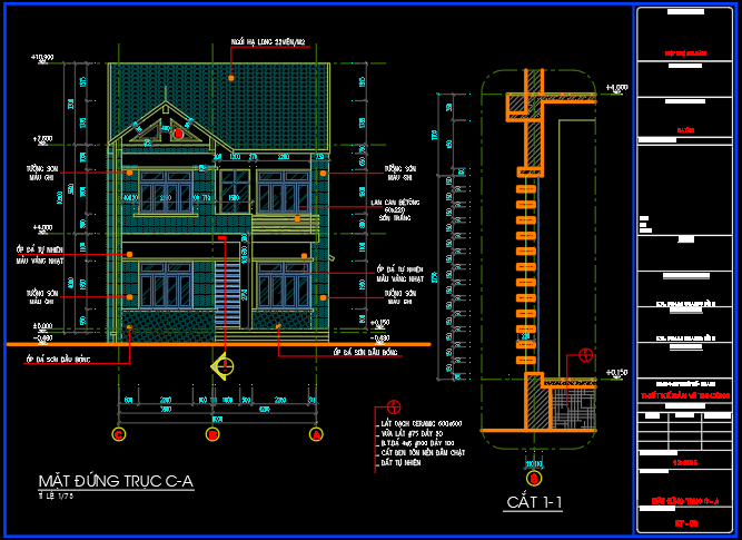 Bản vẽ thiết kế Biệt thự Đức Thọ – Hà Tĩnh