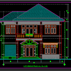 Bản vẽ thiết kế Biệt thự KT 12x12x2 tầng