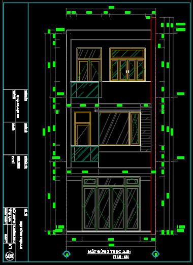 Bản vẽ thiết kế biệt thự mặt phố – full