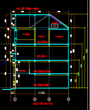 Bản vẽ thiết kế Biệt thự mini 8x11x02 tầng – full