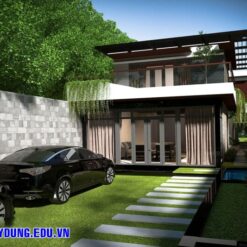 Bản vẽ thiết kế biệt thự nhà chị Ninh - Nhà Trang