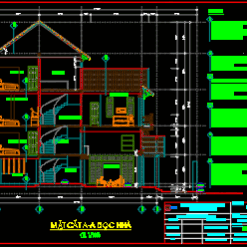 Bản vẽ thiết kế biệt thự nhà phố 10x20mx4 tầng
