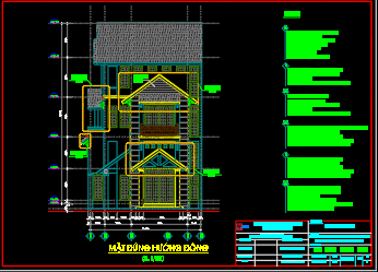 Bản vẽ thiết kế biệt thự nhà phố 10x20mx4 tầng