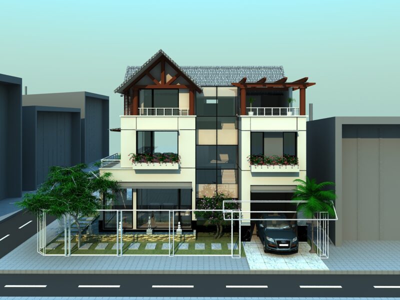 Bản vẽ thiết kế Biệt thự sân vườn