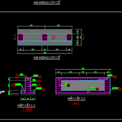 Bản vẽ thiết kế cột cờ + băng tin