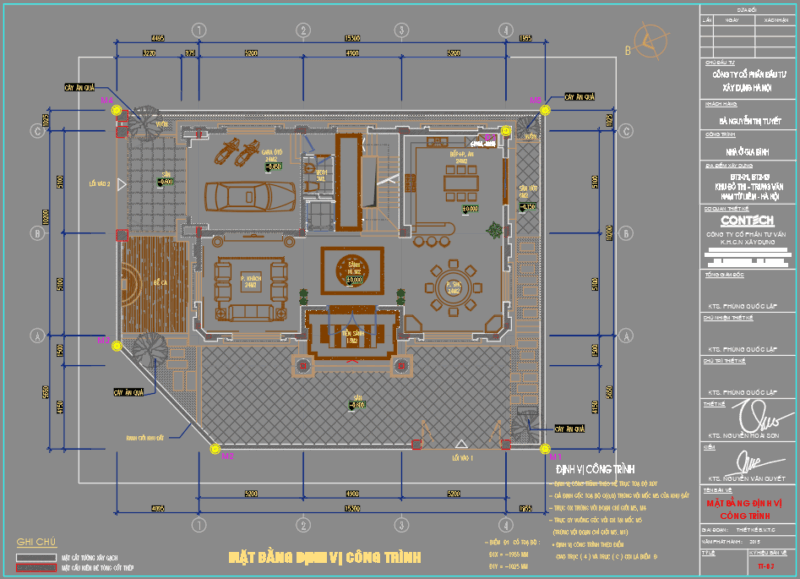 Bản vẽ thiết kế Dinh thự Nam Từ Liêm – HN – Full KT KC điện nước dự toán