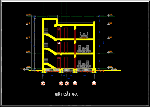 Bản vẽ thiết kế Nhà 3 tầng hình chữ L 166m2