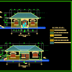 Bản vẽ thiết kế nhà cấp 4 KT 10.3x14m