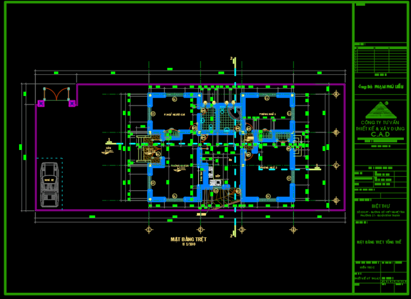 Bản vẽ thiết kế nhà cấp 4 KT 10.3x14m