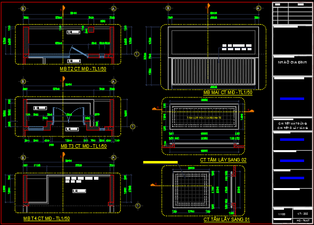 Bản vẽ thiết kế nhà dân 5x24m