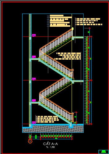 Bản vẽ thiết kế nhà dân 7.2x21m