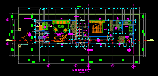Bản vẽ thiết kế nhà gác lửng 4×15.5m