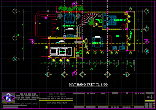 Bản vẽ thiết kế nhà mái Nhật KT 8X15m