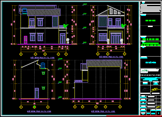 Bản vẽ thiết kế nhà nông thôn 7x12m