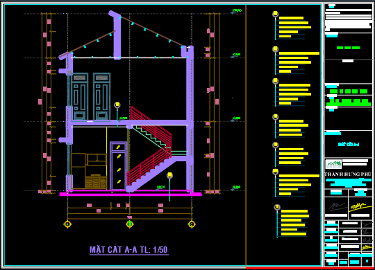 Bản vẽ thiết kế nhà nông thôn 7x12m