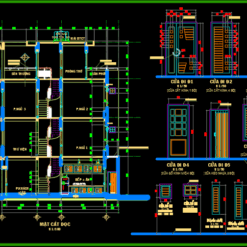 Bản vẽ thiết kế nhà phố 2,8x13m