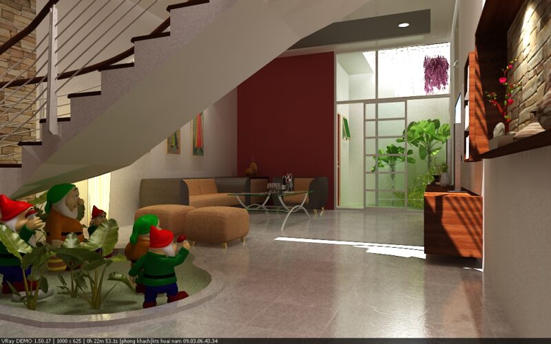 Bản vẽ thiết kế nhà phố 5 tầng KT5x16.3m (Sketchup + Autocad)