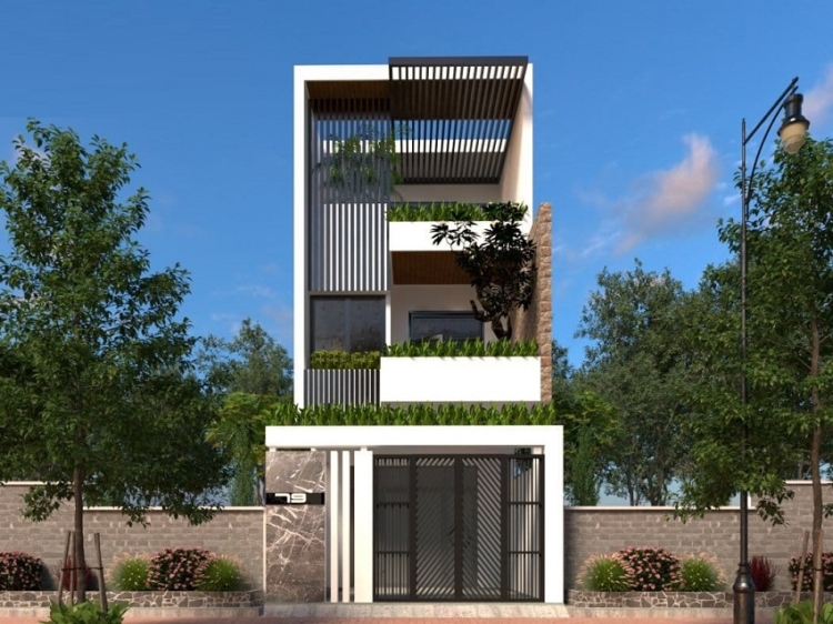 Bản vẽ thiết kế nhà phố 5x18x3 tầng