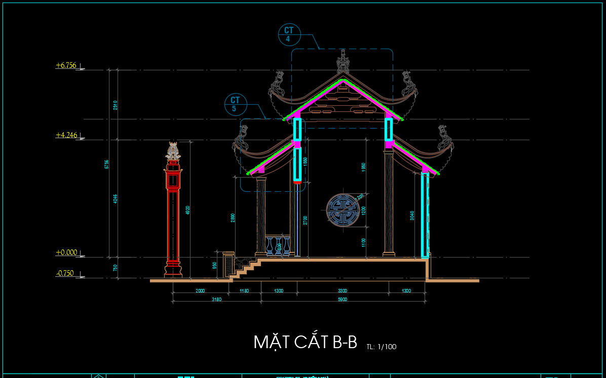 Bản vẽ thiết kế nhà thờ họ