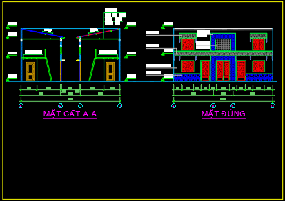 Bản vẽ thiết kế nhà trọ KT 20×10,5m