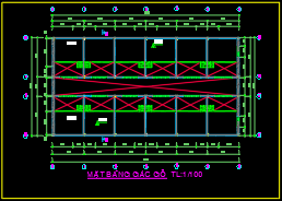 Bản vẽ thiết kế nhà trọ KT 20×10,5m