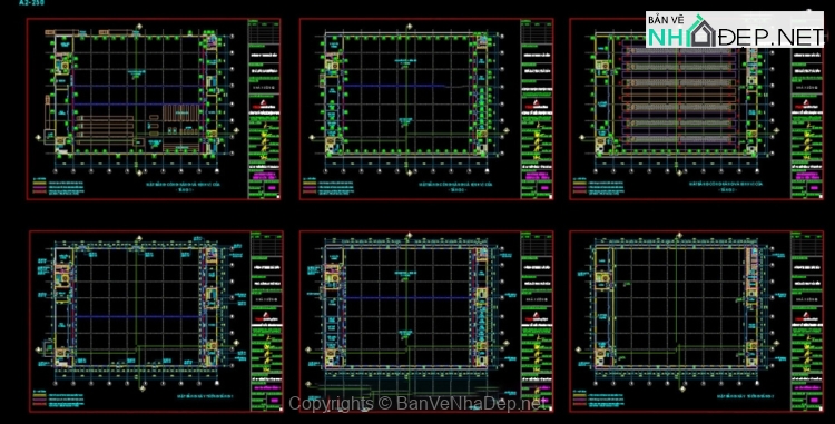 Bản vẽ thiết kế nhà xưởng điện tử 4 tầng diện tích sàn 24.000 m2