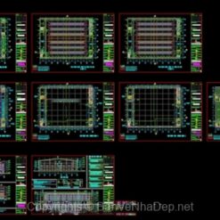 Alternative view of Bản vẽ thiết kế nhà xưởng điện tử 4 tầng diện tích sàn 24.000 m2