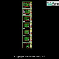 Alternative view of Bản vẽ Tòa nhà văn phòng hiện đại 5 tầng nổi, 2 hầm 13x20m file cad KT KC Nước