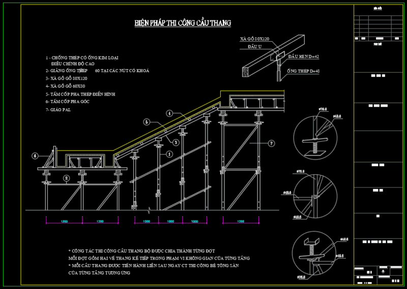 Biện pháp thi công cầu thang