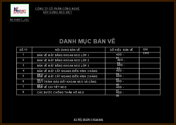 Biện pháp thi công khoan neo vách tầng hầm dự án Tecco Tứ Hiệp