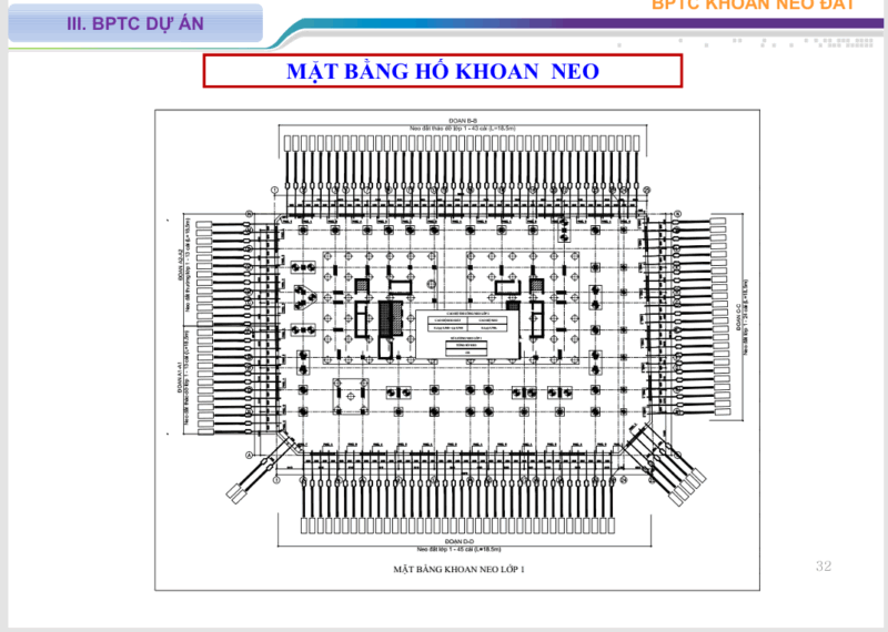 Biện pháp thi công khoan neo vách tầng hầm dự án Tecco Tứ Hiệp