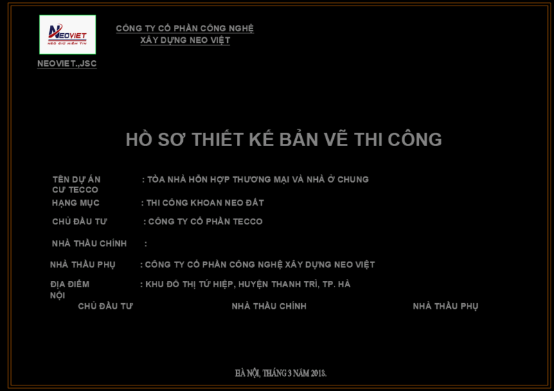 Biện pháp thi công khoan neo vách tầng hầm dự án Tecco Tứ Hiệp