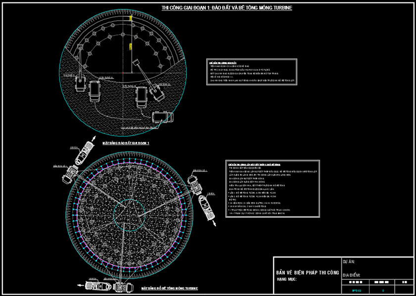 Biện pháp thi công móng trụ điện gió