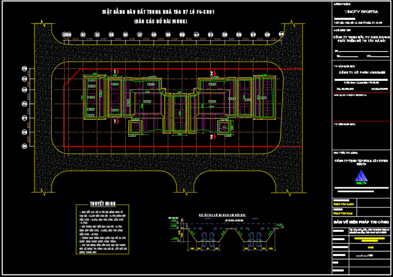Biện pháp thi công Phần Hầm Vinhome Smart City