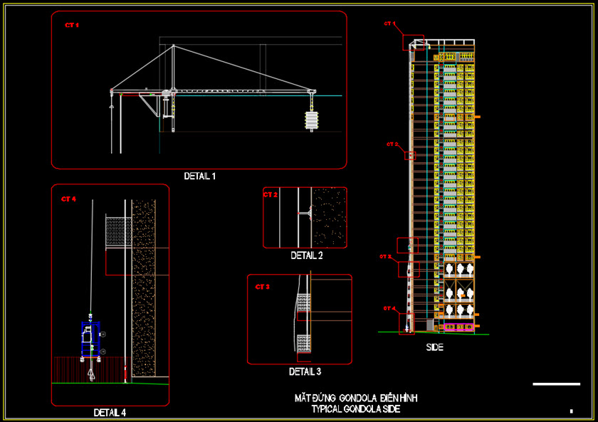 Biện pháp thi công sàn treo Gondola