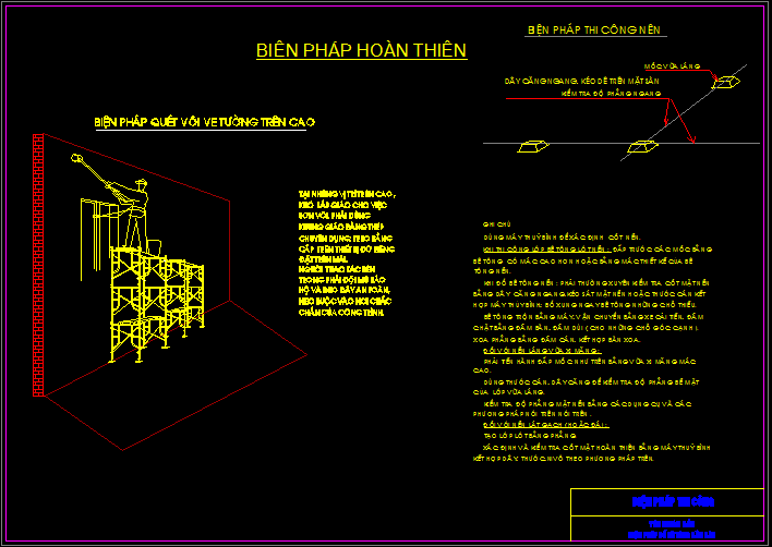 Biện pháp thi công sơn trát, ốp lát, hoàn thiện