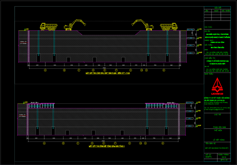 Biện pháp thi công tầng hầm chung cư cao tầng theo phương pháp SEMI TOP DOWN