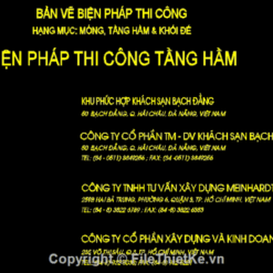 Biện pháp thi công tang ham khu phuc hop khach san Bach Dang