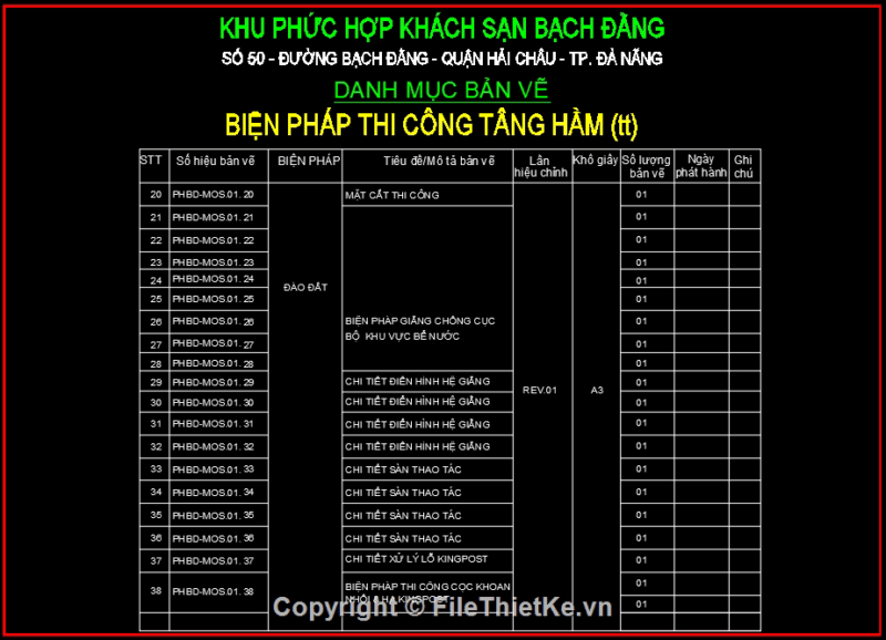 Biện pháp thi công tang ham khu phuc hop khach san Bach Dang