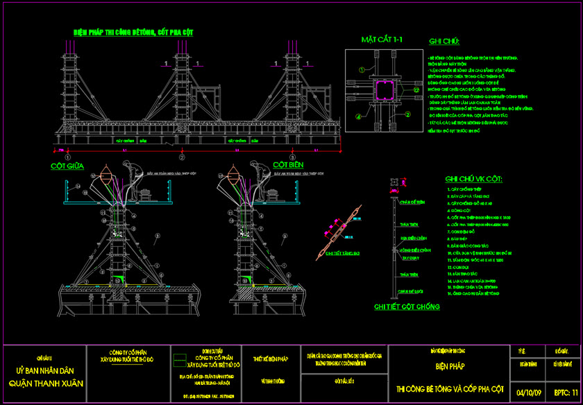 Biện pháp thi công Trường trung học cơ sở Nguyễn Trãi