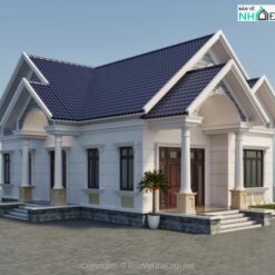 Biệt thự 1 tầng mái Thái,4 phòng ngủ hiện đại