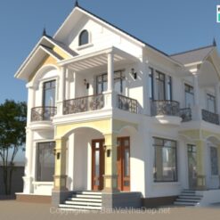 Alternative view of Biệt thự 2 tầng kích thước 8.5x14m (có full kiến trúc và file sketchup)