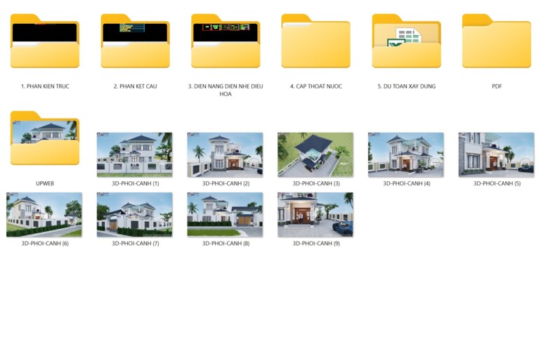 Biệt thự 2 tầng mái nhật 8×12 – sảnh phụ bên hông