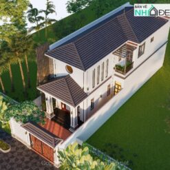 Biệt thự 2 tầng mái Nhật kích thước 6.5x15.5m