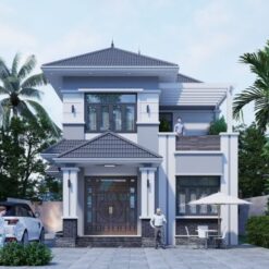 Biệt thự 2 tầng mái nhật,kích thước 8x12m