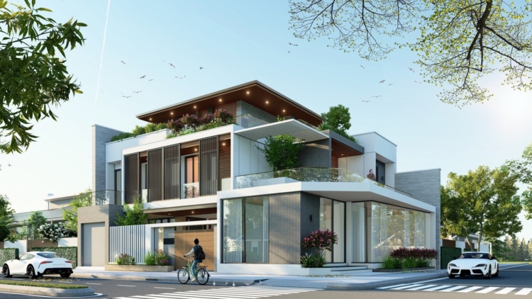 Biệt thự 3 tầng hiện đại,diện tích 13x19m