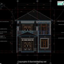 Biệt thự mái Nhật 2 tầng 8.46x12.42m